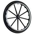 24" PU black rim with solid rubber