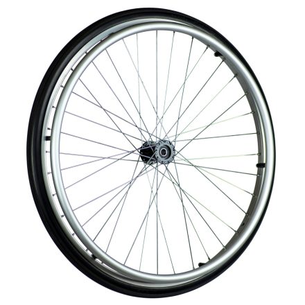 24x1 Alumínium kerék, tömör gumival - FEKETE