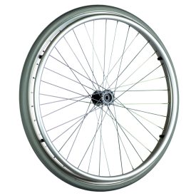 24x1 3/8 Alumínium kerék, tömör gumival - SZÜRKE