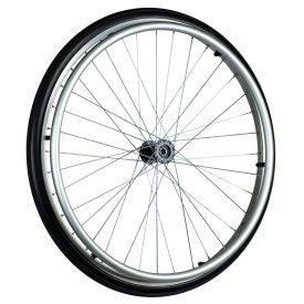 24x1 3/8 Alumínium kerék, tömör gumival - FEKETE