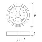 4" alumínium kerék piros