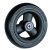 Rubber 6" kiskerék fekete 125x40 mm